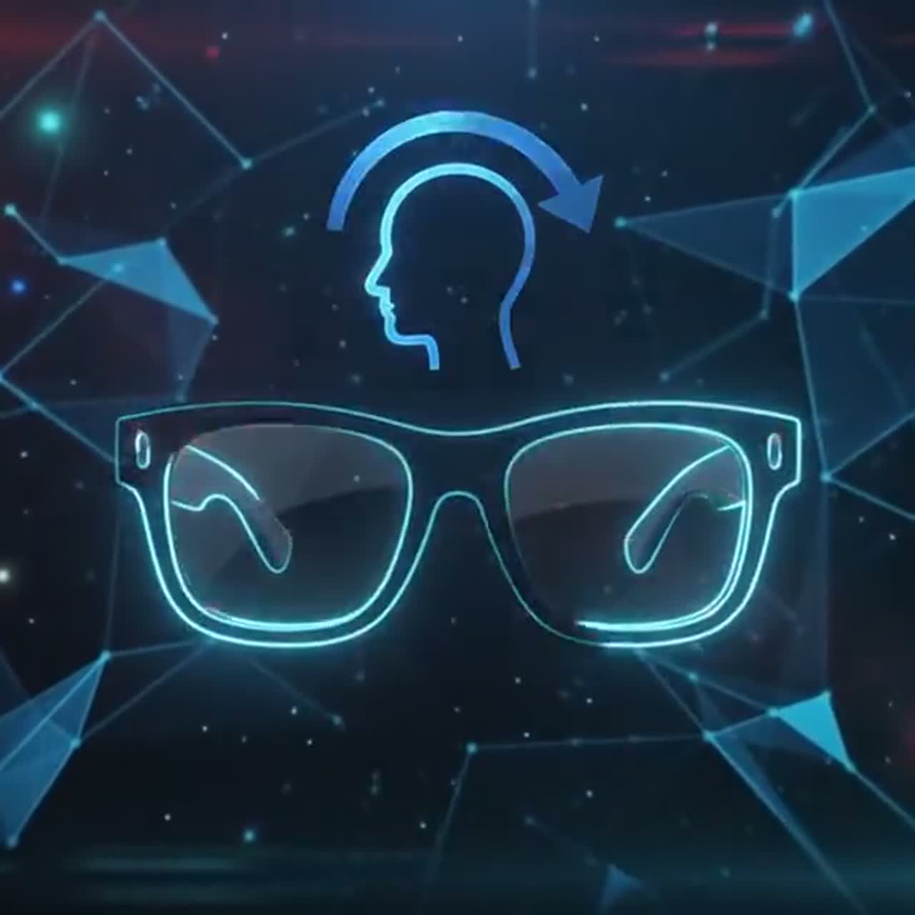 Video still from the NodSaber smart-glasses game prototype